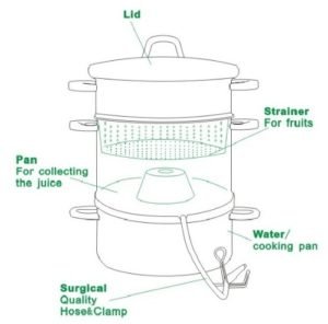 Cook-N-Home-NC-00256-28cm-11-Quart-Stainless-Steel-Fruit-Juicer-Steamer-Multipot
