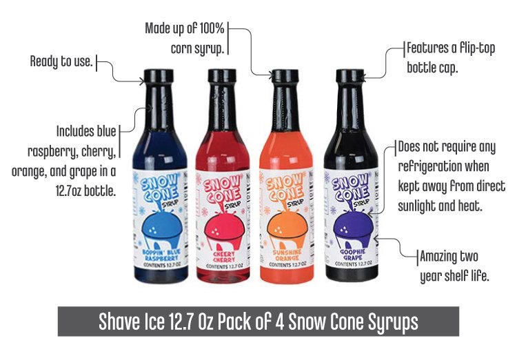 Best Syrup For Snow Cones_ShaveIce1270zPack4SnowConeSyrups